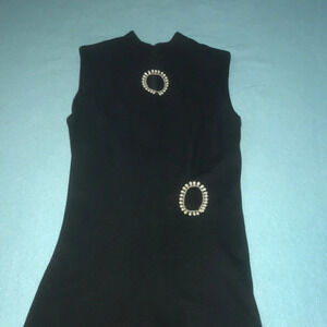 VINTAGE wide leg jumpsuit lined pearl accent cutouts elegant and groovy size S